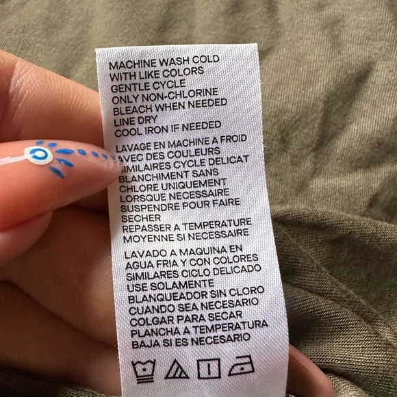 Good American Good Tee Mini Dress in Olive - Size 2 - Picture 8 of 8